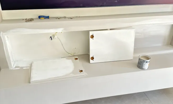 #rénovation et #Peinture Meuble Télévision    #Tassin_la_Demi _Lune , DB Renovation