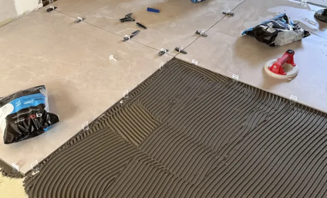 #Pose #de #carrelage #grand #format 120×120 à #Lyon #6e_arrondissement, Villeurbanne, DB Renovation